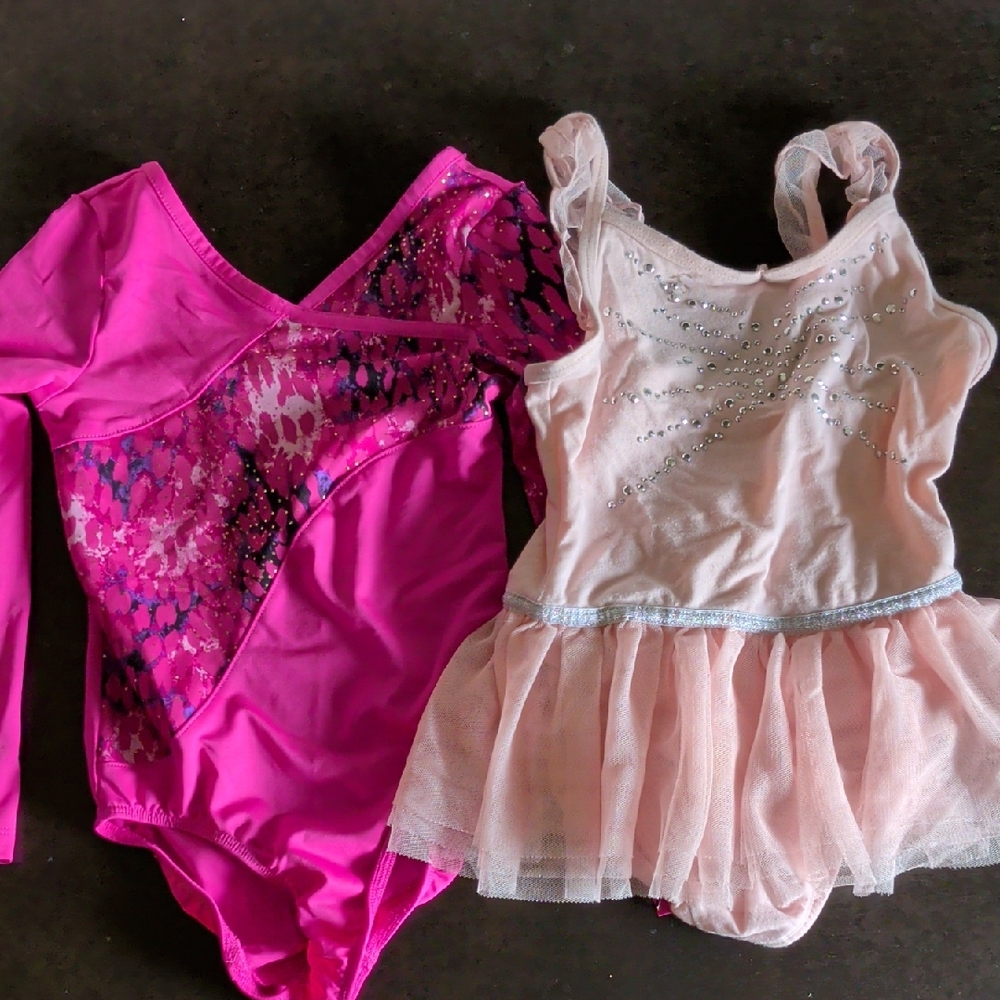 Danskin Now Dark Pink and Cat & Jack Light Pink Dance Costume Set